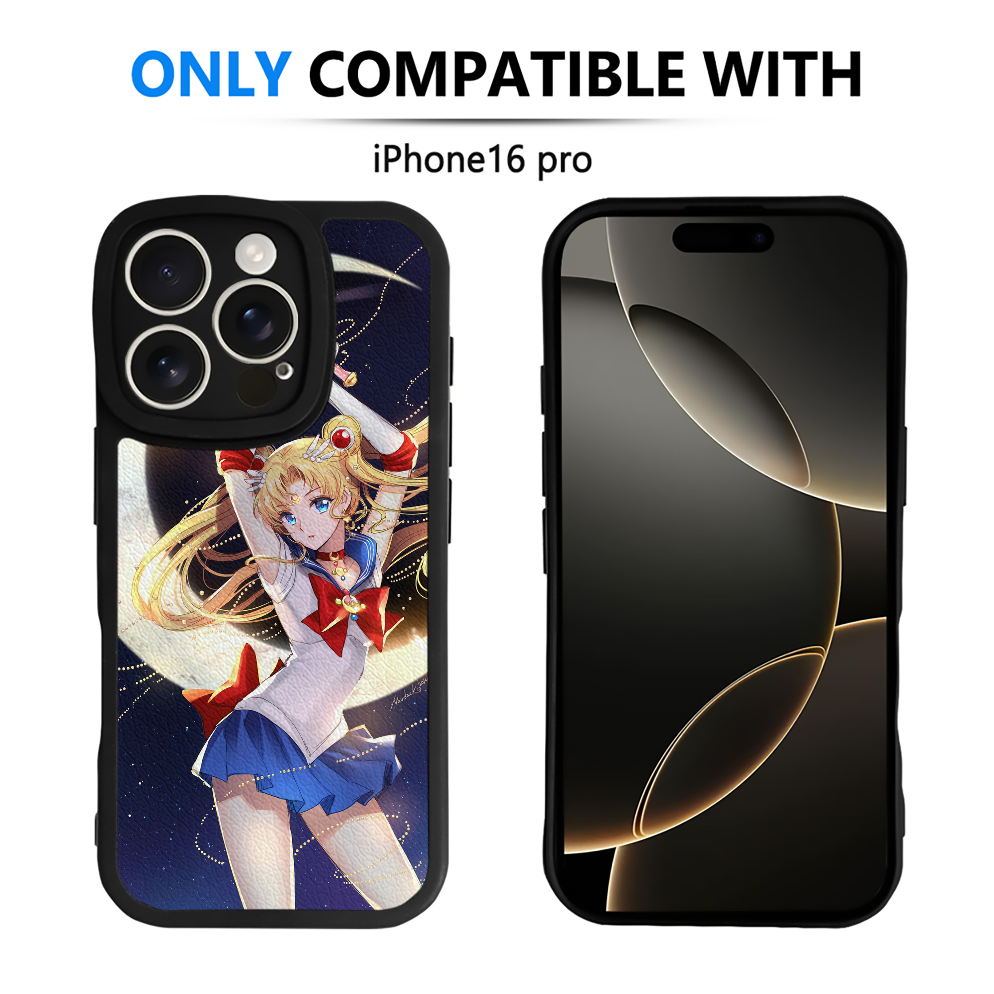 （画像用） 美少女戦士セーラームーン Sailor Moon 【iPhone 16シリーズ対応】シリコンスマホケース（レザー調） 材質：シリコン